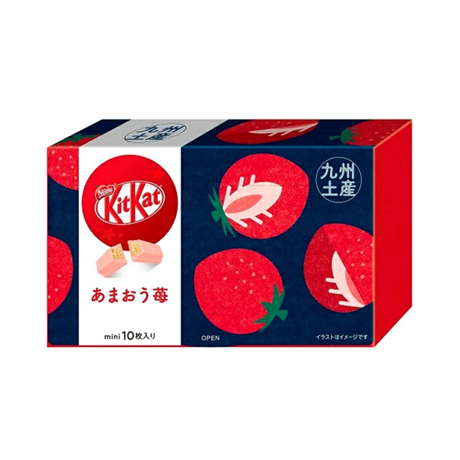 네슬레 킷캣 큐슈 한정 아마오우 딸기 미니 10매입