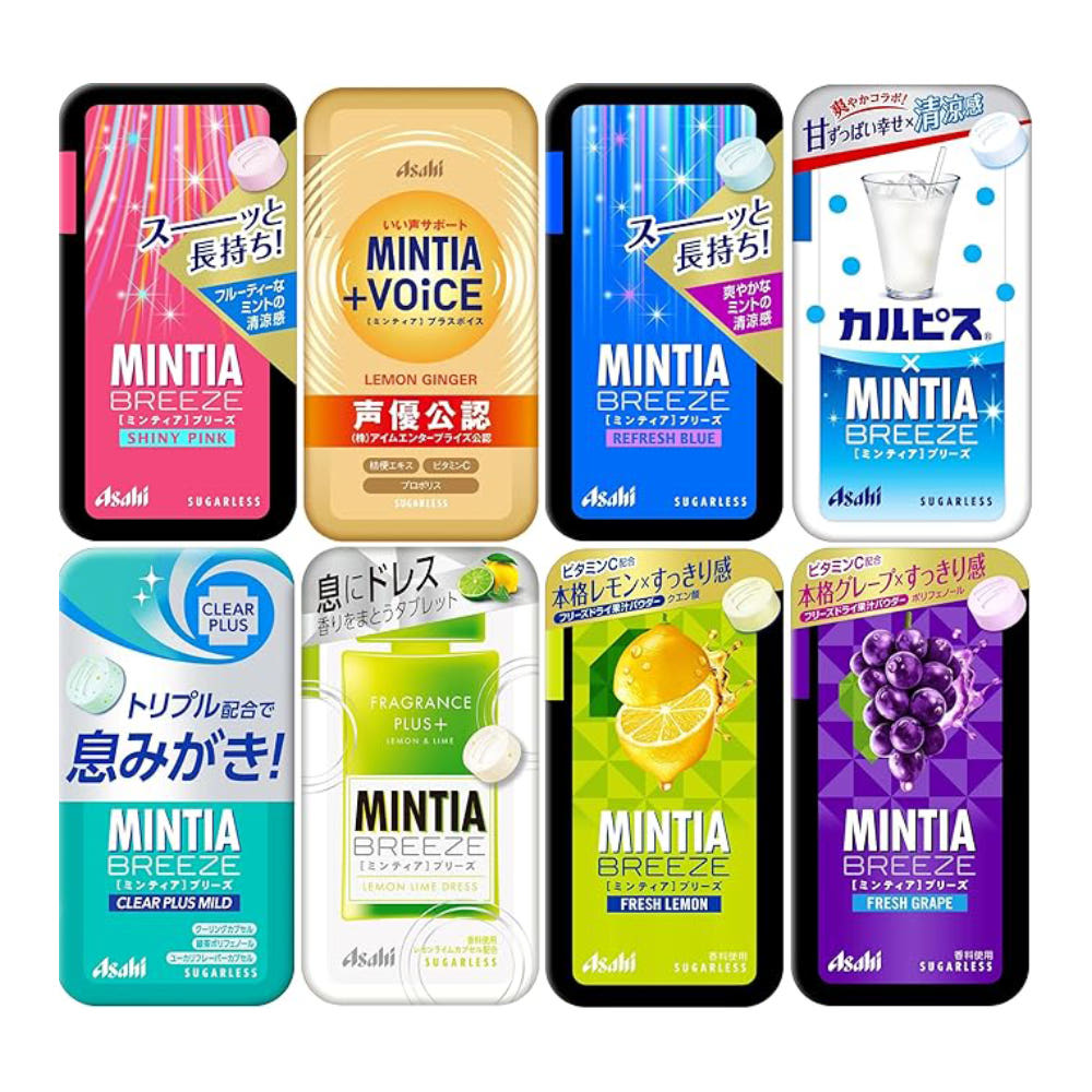 일본 민티아 브리즈 MINTIA BREEZE 아사히 캔디 8종 30정 8개세트 [원산지:일본]